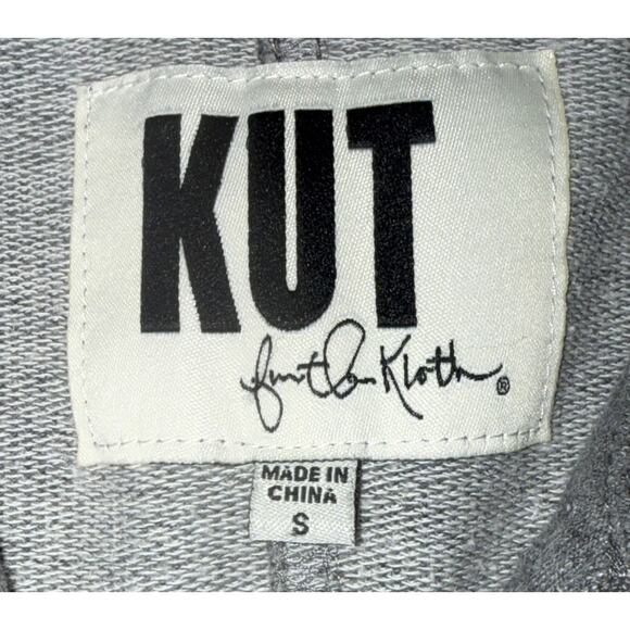 Kut from the Kloth small cinch waist Grey lightweight Zip Up Snap utility jacket - Picture 2 of 4